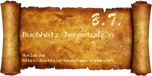 Buchholz Terestyén névjegykártya